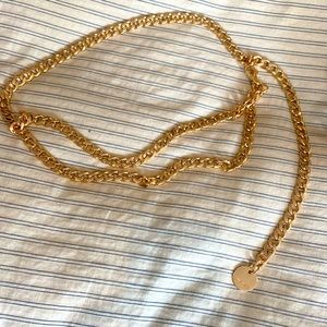 Gold chain belt